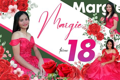 6x4 MARGIE TURNS 18 Debut Tarpaulin Design