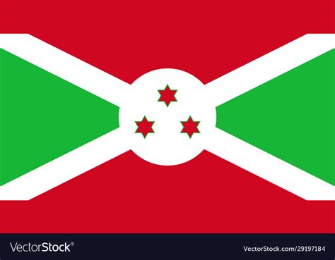 Burundi national flag with official colors Vector Image