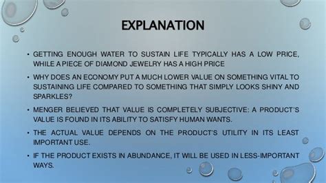 Diamond water-paradox (A Theory)