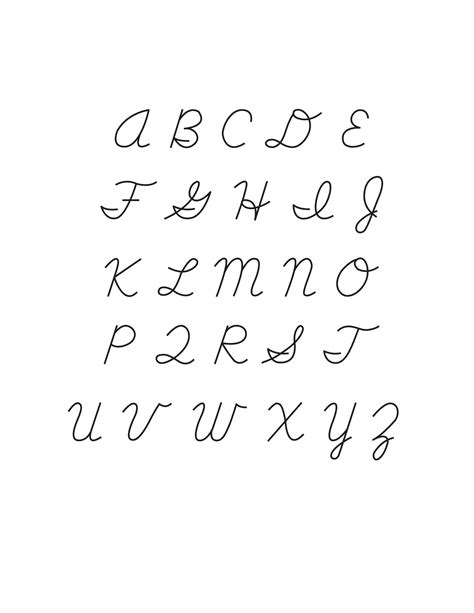 Printable Cursive Letter