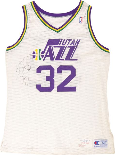 1990 Karl Malone Utah Jazz Signed Game Worn Jersey (PSA)