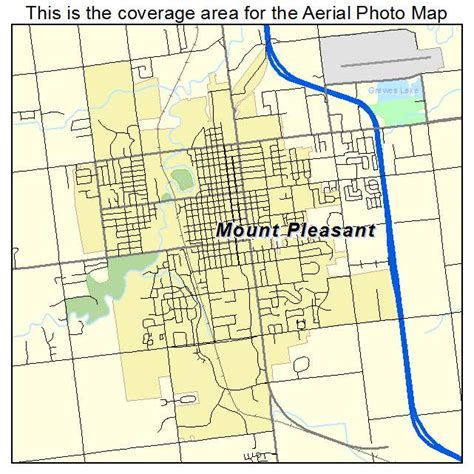 Aerial Photography Map of Mount Pleasant, MI Michigan