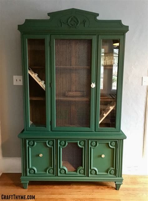 Make a Indoor Rabbit Hutch From a China Cabinet – The Reaganskopp Homestead