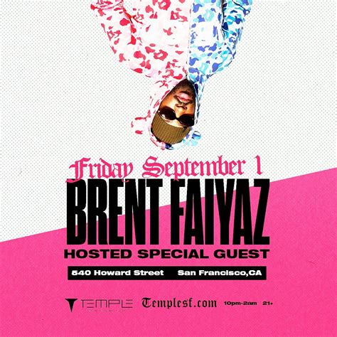 Brent Faiyaz Tickets at Temple Nightclub in SF by Temple Nightclub San ...