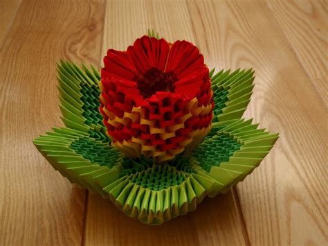 3d origami flower ~ art and craft projects easy