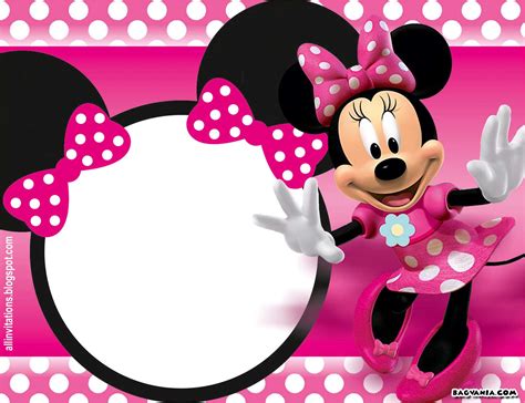 Free Printable Minnie Mouse Birthday Invitations – Bagvania FREE ...