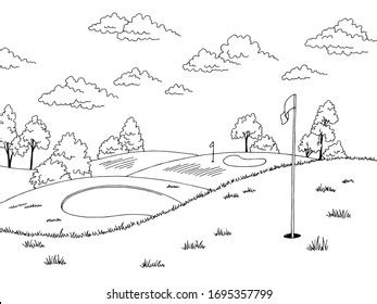 2,130 Golf Course Drawing Images, Stock Photos & Vectors | Shutterstock