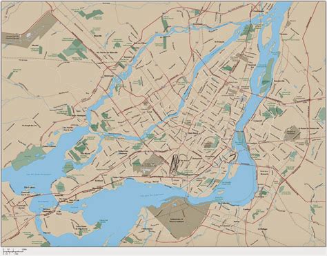 Map of Montreal, Quebec - Free Printable Maps