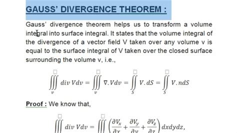 Divergence Theorem