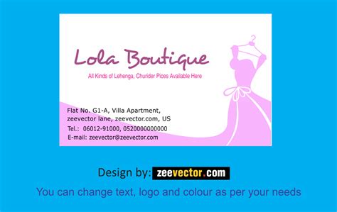 Boutique Visiting Card Vector FREE - Vector Design - Cdr, Ai, EPS, PNG, SVG