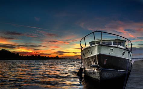 Download Big Boat At Break Of Dawn Wallpaper | Wallpapers.com