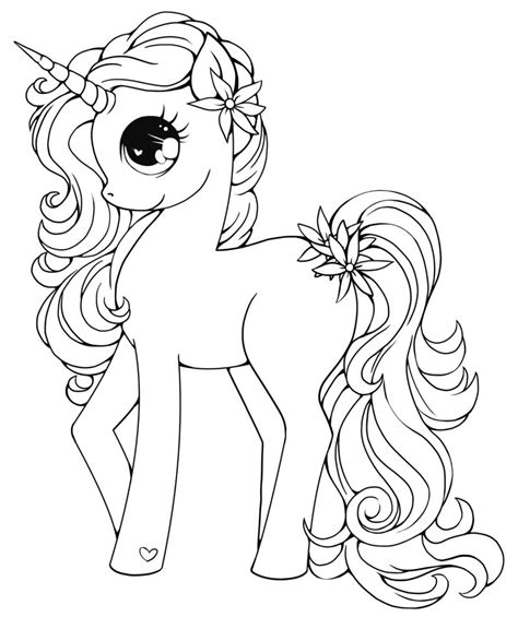 Baby Unicorn Coloring Pages Freely | Educative Printable