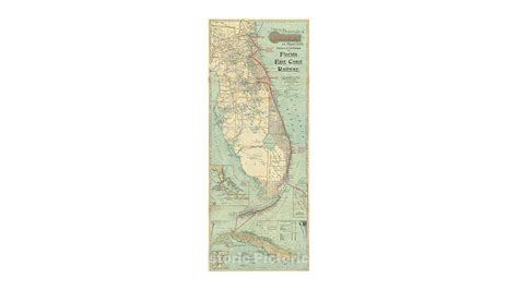 Florida East Coast Railway - Map of Florida and Adjacent Islands – H.M ...