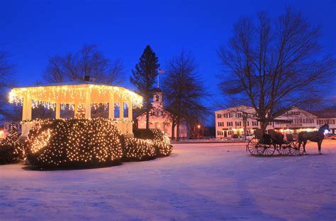 New England Village Winter Scene Barre MA Photograph by John Burk ...