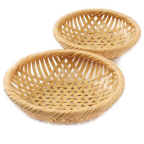 Eco Friendly Round Brown Color Bamboo Basket, Size/dimension: 7inch at ...