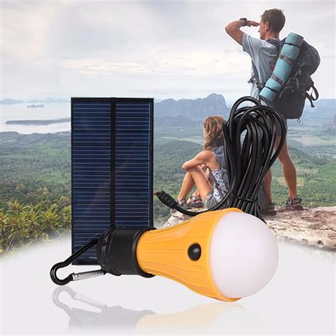 New Portable Solar Light 165LM Solar Powered Energy Lamp 5V LED Bulb ...