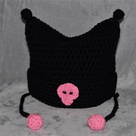 Kuromi crochet hat | Crochet doll tutorial, Fun crochet projects, Diy ...