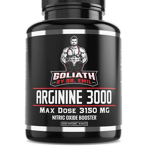 Goliath by Dr. Emil ARGININE 3000 - L Arginine (3150mg) Highest Pill ...