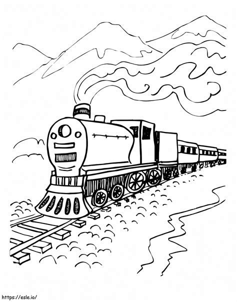 Free Polar Express Train coloring page