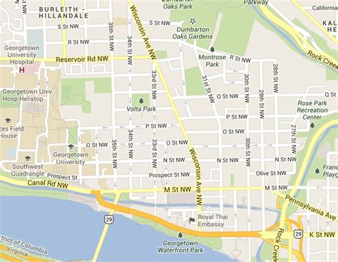 Map of Georgetown | Washington DC | Pinterest