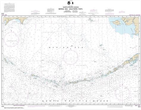 NOAA Chart - Bering Sea Southern Part - 513 - The Map Shop