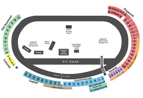 Richmond Raceway Seating Chart + Rows, Seats and Club Seats