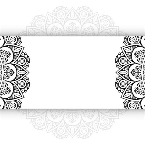 Premium Vector | Black and white mandala background with copy space