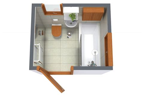 Small Square Bathroom Craftsman Style