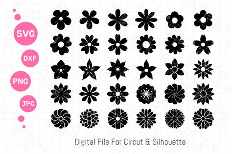 Flower SVG Bundle | Floral Silhouette Graphic by FoxGrafy · Creative ...