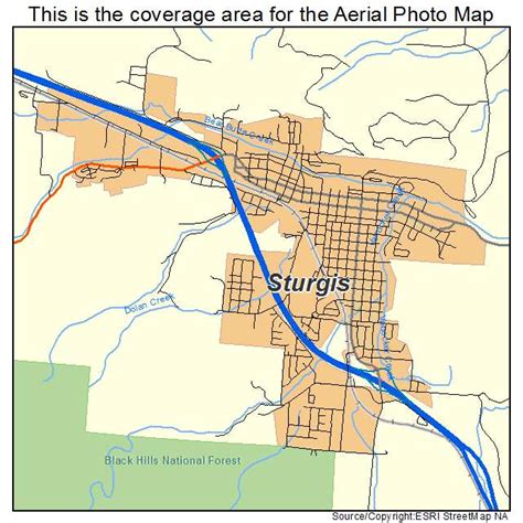 Aerial Photography Map of Sturgis, SD South Dakota