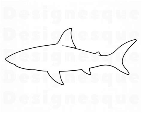 Clipart shark outline, Clipart shark outline Transparent FREE for ...