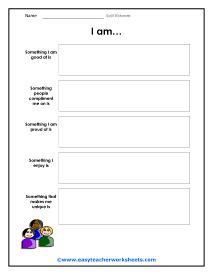 Self Esteem Worksheets