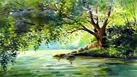 Eng Sub Watercolor Tree Painting Easy Tutorial 4