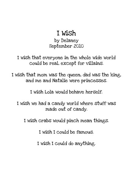 I Wish… Poems