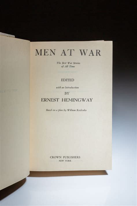 Men At War - The First Edition Rare Books