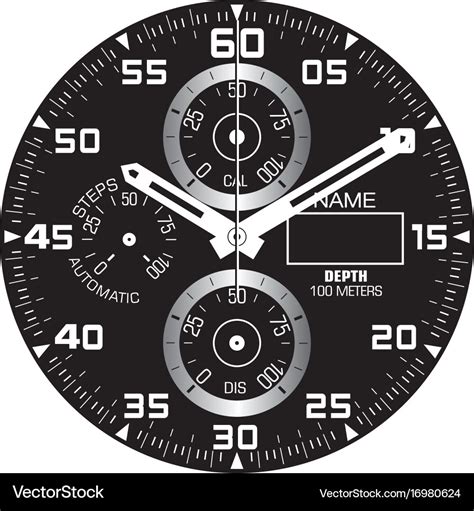 Smart watch face i Royalty Free Vector Image - VectorStock