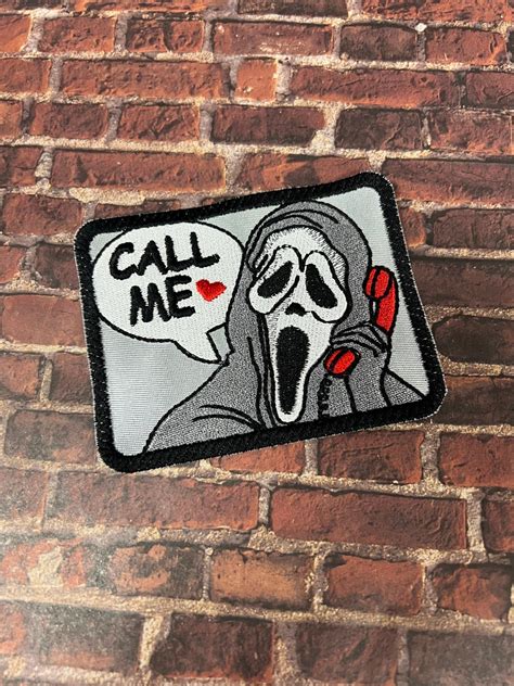 Ghostface call Me Patch - Etsy