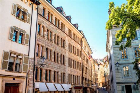 Geneva old town stock image. Image of landmark, urban - 78477431