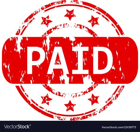 Paid rubber stamp Royalty Free Vector Image - VectorStock