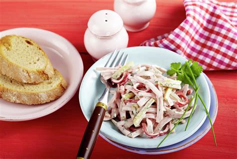 Leberkäse Salad beef And Pork Meatloaf With Peppers And Gherkins ...