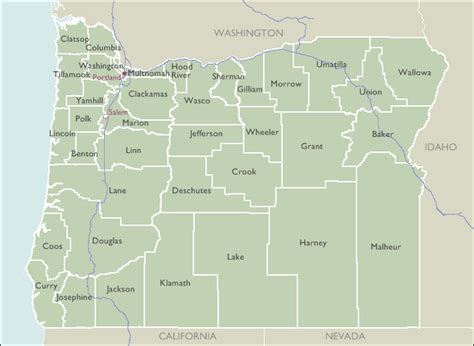 Oregon County Zip Code Wall Maps - MapSales