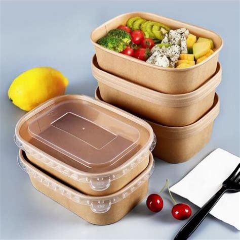 Compostable 500ml Disposable Food Containers Eco Friendly