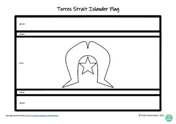 Torres Strait Islander Flag Poster and Colour In Worksheet! by Hello ...