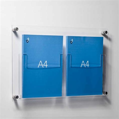 Wall Mounted Stand Acrylic Leaflet Holders, For Holding Brochure at ...