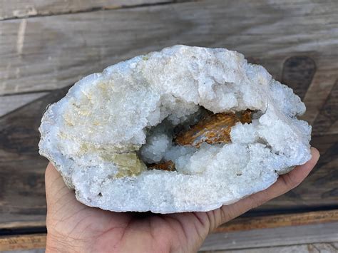 White Crystal Geode Rock Specimen Natural History Rock | Etsy