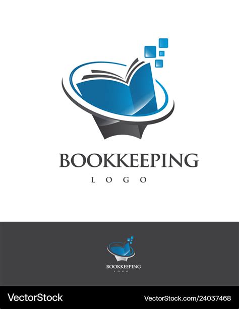 Logo bookkeeping concept Royalty Free Vector Image