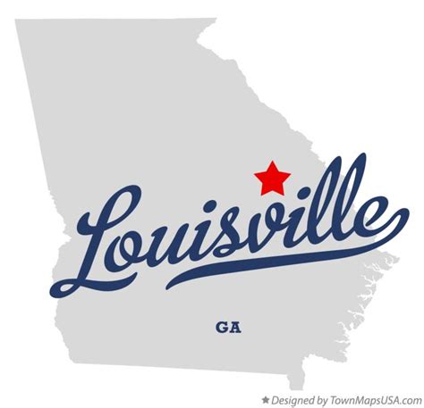 Map of Louisville, GA, Georgia