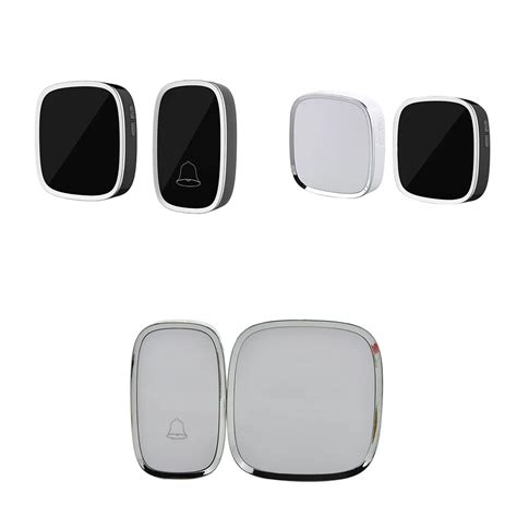 Push Button USA Plug Door Bell 2 Colors IP44 Waterproof 120m Wireless ...