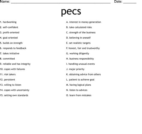 pecs Worksheet - WordMint