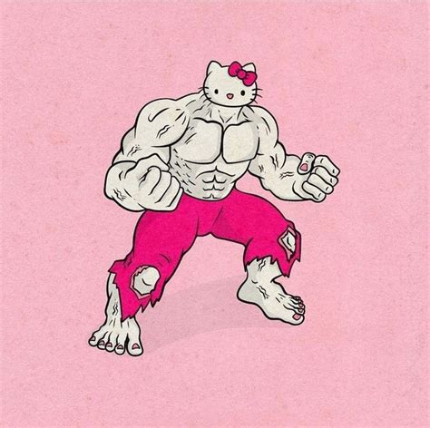 an image of a cat that is in the shape of a monster with pink pants